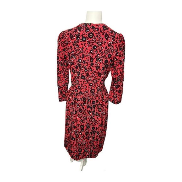 Maeve Christina Anthropologie Red Floral Tunic Dress sz Small - Picture 2 of 8